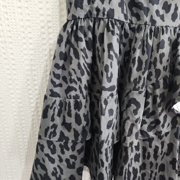 Harajuku Mini Girls Black and Gray Leopard Print Dress Size 14/16 - Picture 5 of 14